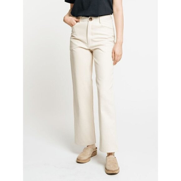 NWT Laude the Label Bone High Rise Camp Pant Jeans 0 - Picture 1 of 9